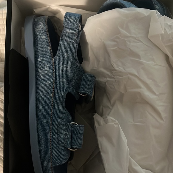 CHANEL DENIM DAD SHOES 37.5/7.5 - Picture 2 of 2